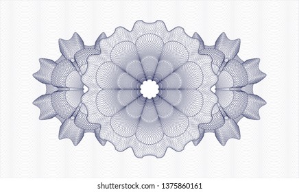Blue abstract linear rosette