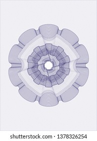 Blue abstract linear rosette