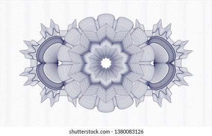 Blue abstract linear rosette