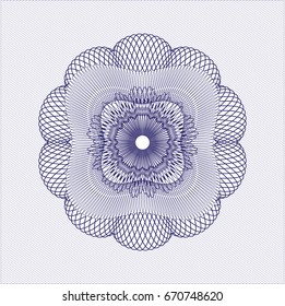 Blue abstract linear rosette