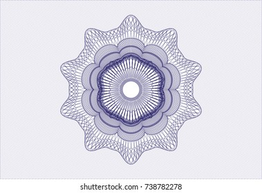 Blue abstract linear rosette