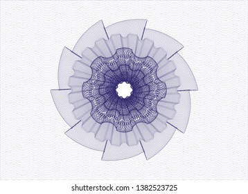 Blue abstract linear rosette. Vector Illustration. Detailed.