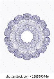 Blue abstract linear rosette. Vector Illustration. Detailed.