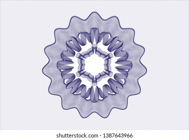 Blue abstract linear rosette. Vector Illustration. Detailed.