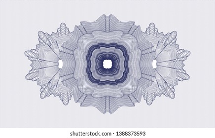Blue abstract linear rosette. Vector Illustration. Detailed.