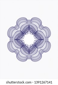 Blue abstract linear rosette. Vector Illustration. Detailed.