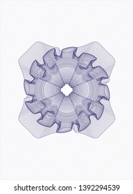 Blue abstract linear rosette. Vector Illustration. Detailed.