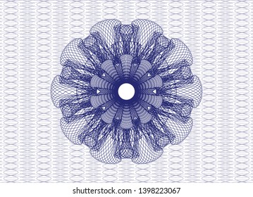 Blue abstract linear rosette. Vector Illustration. Detailed.