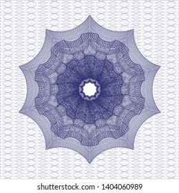 Blue abstract linear rosette. Vector Illustration. Detailed.