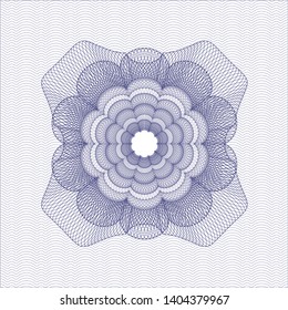 Blue abstract linear rosette. Vector Illustration. Detailed.