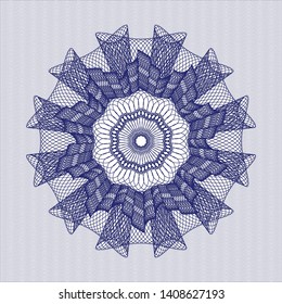 Blue abstract linear rosette. Vector Illustration. Detailed.