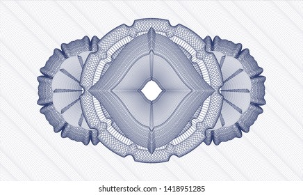 Blue abstract linear rosette. Vector Illustration. Detailed.