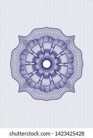 Blue abstract linear rosette. Vector Illustration. Detailed.