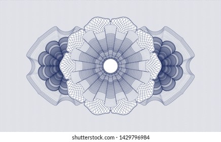 Blue abstract linear rosette. Vector Illustration. Detailed.