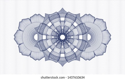 Blue abstract linear rosette. Vector Illustration. Detailed.