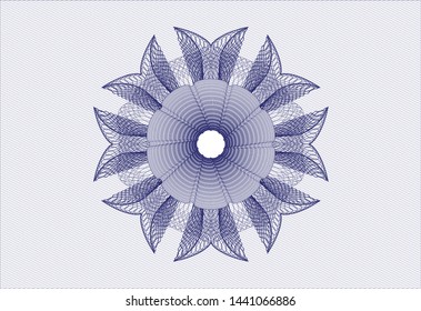 Blue abstract linear rosette. Vector Illustration. Detailed.