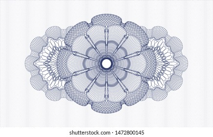 Blue abstract linear rosette. Vector Illustration. Detailed.