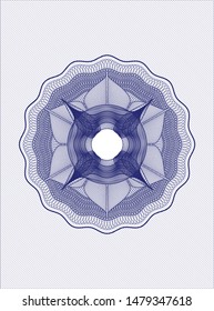 Blue abstract linear rosette. Vector Illustration. Detailed.