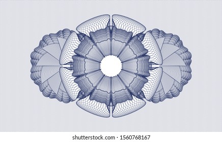 Blue abstract linear rosette. Vector Illustration. Detailed.