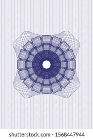 Blue abstract linear rosette. Vector Illustration. Detailed.