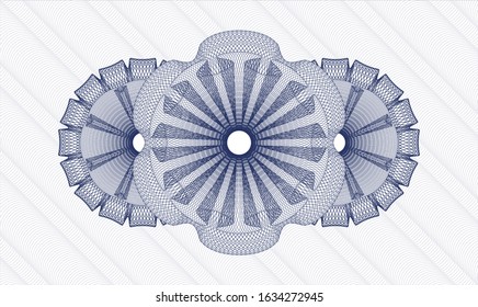 Blue abstract linear rosette. Vector Illustration. Detailed.