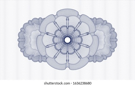 Blue abstract linear rosette. Vector Illustration. Detailed.
