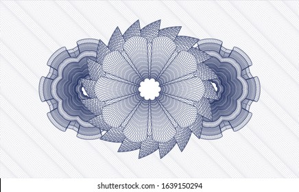Blue abstract linear rosette. Vector Illustration. Detailed.