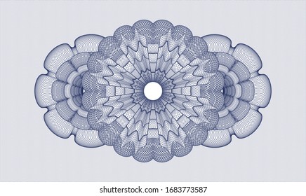 Blue abstract linear rosette. Vector Illustration. Detailed.