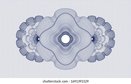 Blue abstract linear rosette. Vector Illustration. Detailed.