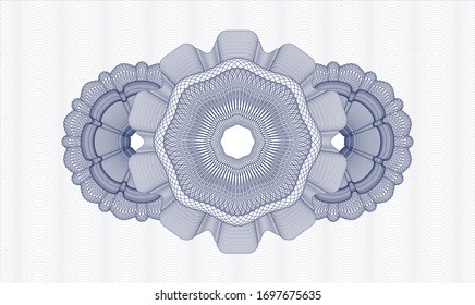 Blue abstract linear rosette. Vector Illustration. Detailed.