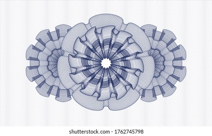 Blue abstract linear rosette. Vector Illustration. Detailed 