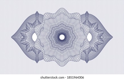 Blue abstract linear rosette. Vector Illustration. Detailed 