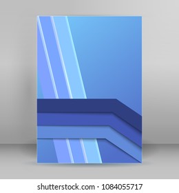 Blue abstract lines background corporate concepts with triangle. Vector illustration EPS 10 for business workflow layout, web banner template, page magazine, brochure design elements