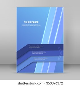 Blue abstract lines background corporate concepts with triangle. Vector illustration EPS 10 for business workflow layout, web banner template, page magazine, brochure design elements