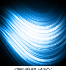 Blue Abstract Lines Background - EPS10 Vector Design