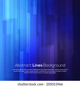 Blue abstract lines business vector background.