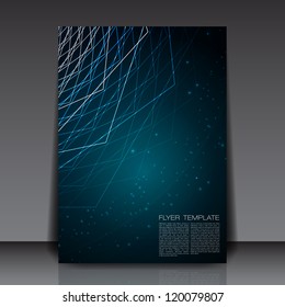 Blue Abstract Lines Flyer Template | EPS10 Vector Design