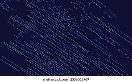 Blue abstract lines streak across a dark background, giving a futuristic, digital look, perfect for technology or data-focused design themes