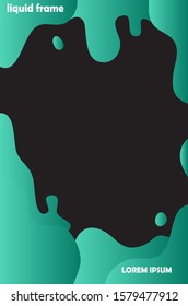 blue abstract liquid frame vektor
