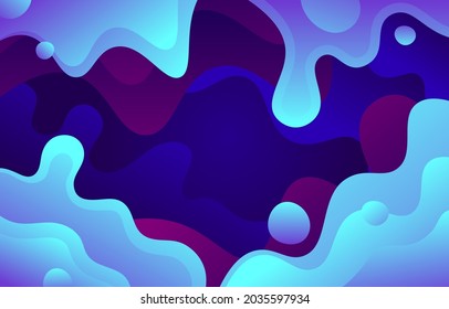 Blue Abstract Liquid Shape Background