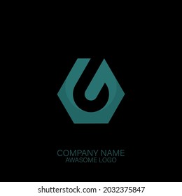 blue abstract logo design art
