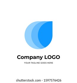 blue abstract logo design for company and business