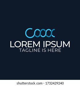 Blue abstract logo design with a horizontal zigzag concept.