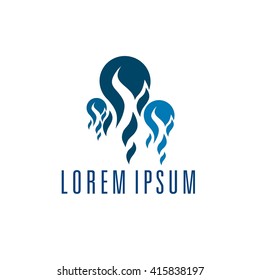 Blue Abstract logo template for branding and design