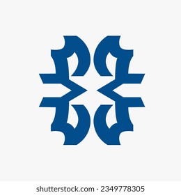 blue abstract logo template design