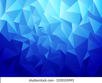 Blue abstract low poly background. Vector illustration