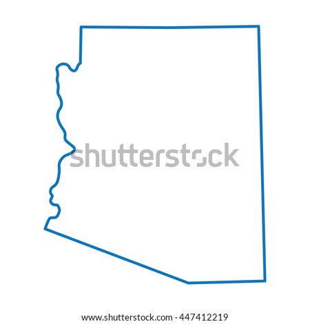 blue abstract map of Arizona