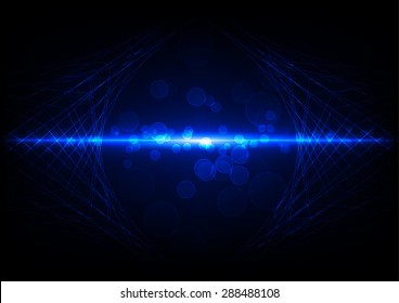 Blue Abstract Mesh Background with Circles background