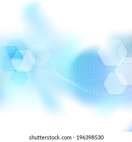 Blue abstract mobile wavy layout. Vector illustration