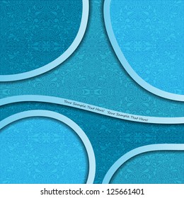 Blue abstract modern creative vector background with pattern